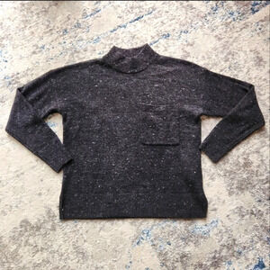 Madewell Women's Size XS Donegal Redmond Mockneck Pocket Wool‎ Sweater